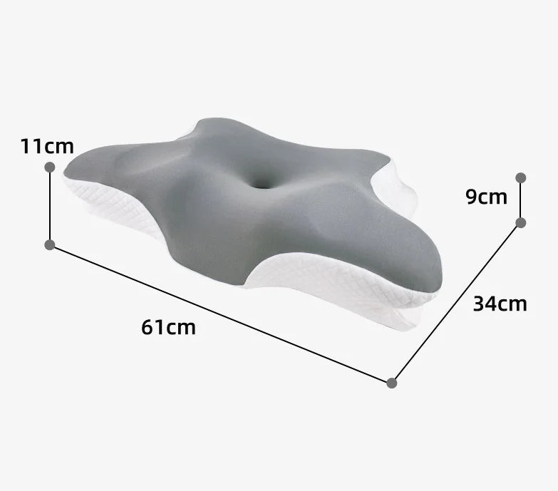 TraumNova® Ergonomisches Nackenstützkissen aus Memory Foam – Für Rücken- und Seitenschläfer